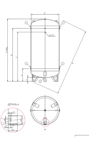 Размеры Fiorini industries серия VKD 2500 Вертикальный